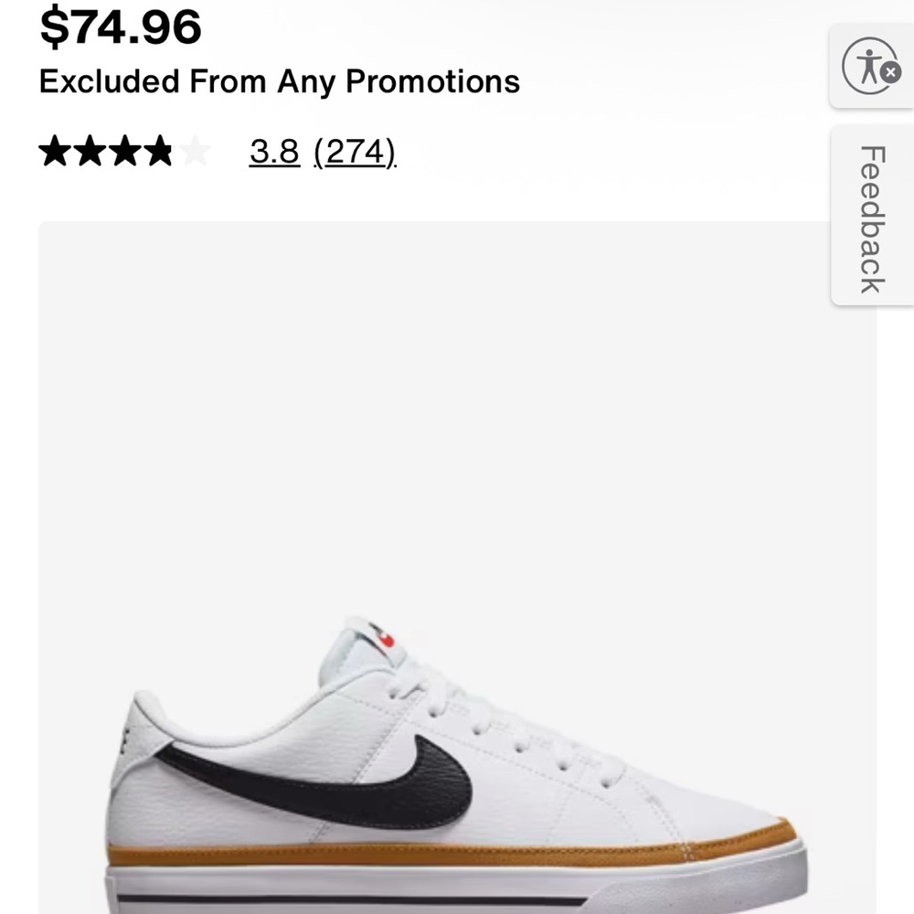 Nike Court Legacy Womens Sneaker Size 9